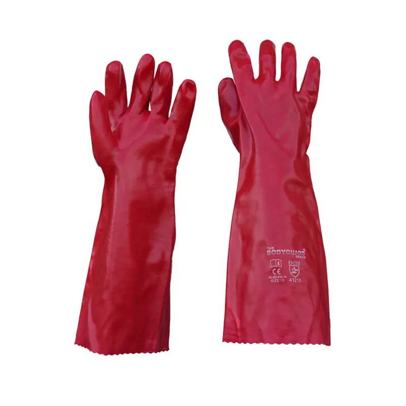 HA-RED-PVC-18 Bodyguard Red, 18" PVC Glove - Image 1
