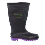 Bodyguard Steel Toe, Black & Purple PVC ,Wellington Boots